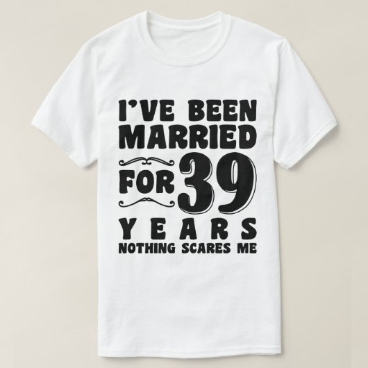 夫婦で39年 結婚記念日 Tシャツ (デザイン正面)