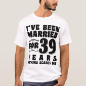 夫婦で39年 結婚記念日 Tシャツ (正面)