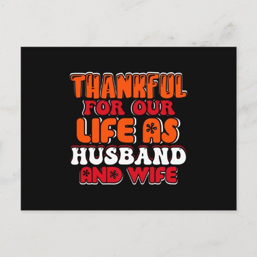 夫婦としての生活に感謝 ポストカード (正面)