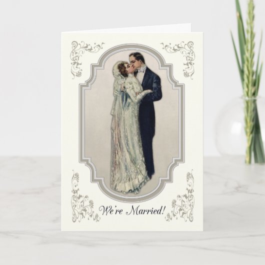 夫婦との結婚ビクトリアン発表 案内状 (正面)