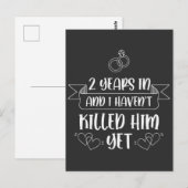 夫婦になって2年の結婚記念日 ポストカード (正面/裏面)