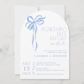 夫婦になる前に何か青くおじぎをする 招待状 (正面)