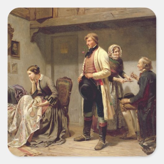 夫婦に乾杯婚約したする スクエアシール (正面)