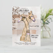 夫婦のためのウェディングシャワー招待状 招待状 (スタンド正面)