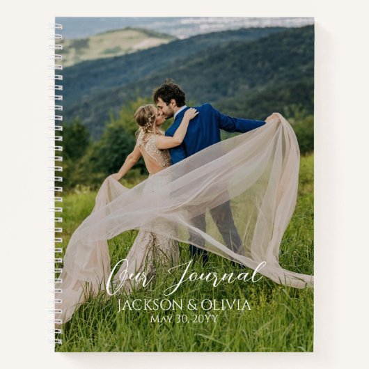 夫婦のためのカスタム写真ジャーナル、おしゃれ ノートブック (正面)