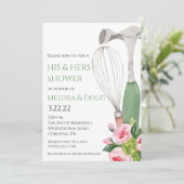 夫婦のためのキッチンシャワー招待状 招待状 (スタンド正面)