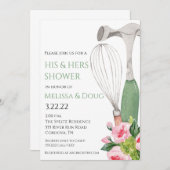 夫婦のためのキッチンシャワー招待状 招待状 (正面/裏面)