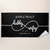 夫婦のためのハニームーンバスタオル ビーチタオル (正面)