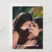 夫婦のためのベイビーシャワー ダッドチェラー レトロボウリングパーティー 招待状 (裏面)