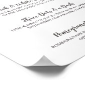 夫婦のシグネチャードリンク 現代的なブラックカリグラフィー ポスター (角)