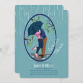 夫婦のシャワー招待状 招待状 (正面/裏面)