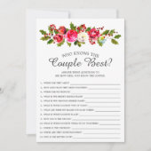 夫婦のフローラゲームを知るホリー最高のブライダル 招待状 (正面)