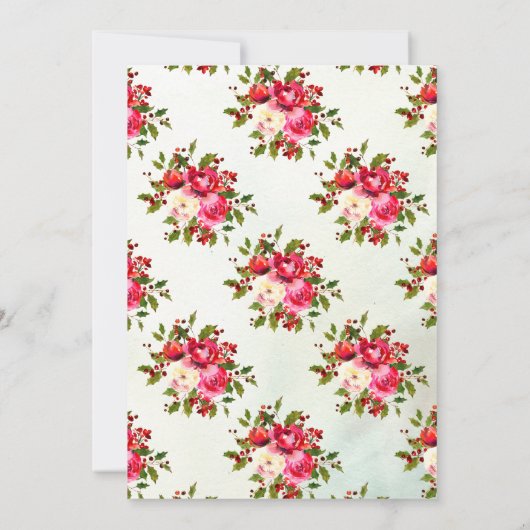 夫婦のフローラゲームを知るホリー最高のブライダル 招待状 (裏面)