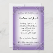 夫婦のブライダルシャワー(紫エレガント) 招待状 (裏面)