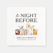 夫婦のリハーサル・ディナー前の夜 スタンダードカクテルナプキン (正面)