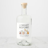 夫婦のリハーサル・ディナー前の夜 リキュールボトルラベル (正面)