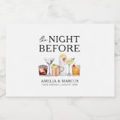 夫婦のリハーサル・ディナー前の夜 リキュールボトルラベル (シングルラベル)