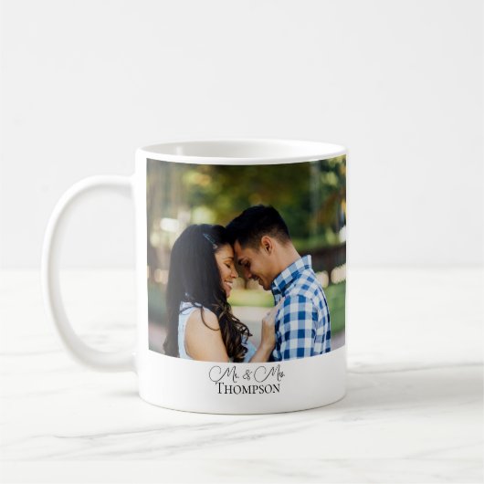 夫婦の写真入りマグカップ コーヒーマグカップ (左)