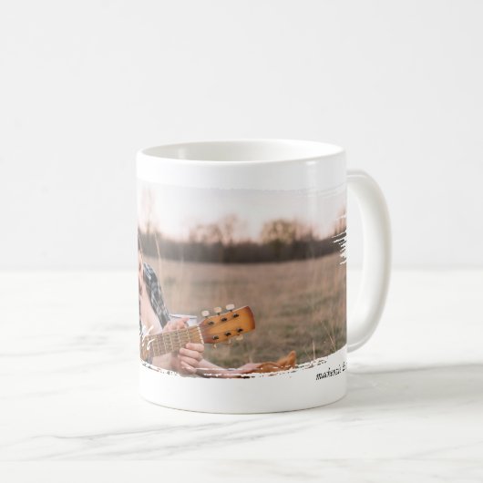 夫婦の名前の写真マグカップ コーヒーマグカップ (正面右)