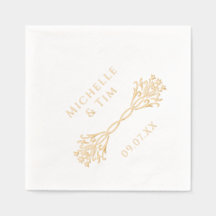 夫婦の名前エレガントなユニークウェディングモダン金ゴールド