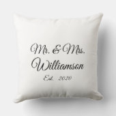 夫婦の姓、年、番号をカスタマイズする クッション (裏面)