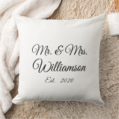 夫婦の姓、年、番号をカスタマイズする クッション (ブランケット)