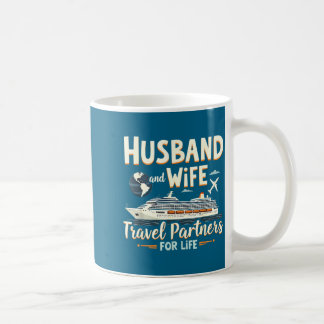 夫婦の旅のパートナー人生Tシャツ コーヒーマグカップ