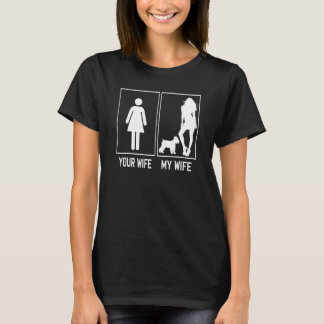 夫婦の犬シュナウザー 夫へのギフトに Tシャツ