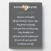 夫婦の祈りの結婚ギフト フォトプラーク (正面)