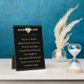 夫婦の祈りの結婚ギフト フォトプラーク (側面)