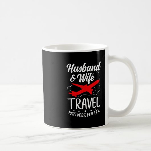 夫婦の絆 旅行仲間 一生涯のパートナー コーヒーマグカップ (右)