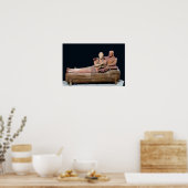 夫婦の結婚した結石棺、紀元前525年～500年 ポスター (キッチン)