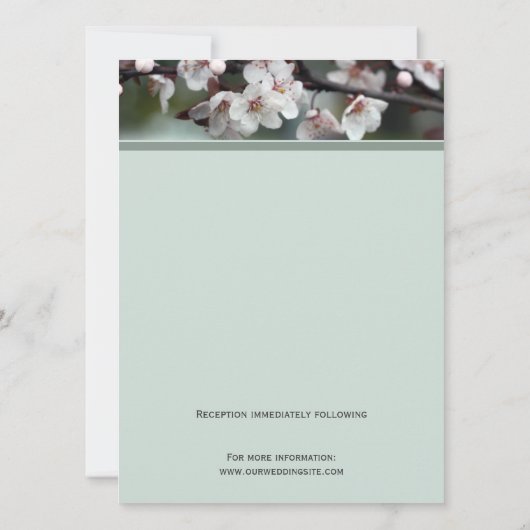 夫婦の結婚式招待状 招待状 (裏面)