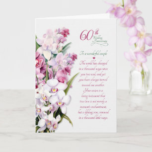夫婦の結婚60周年記念ラン カード
