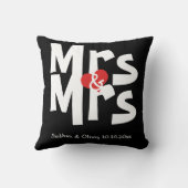 夫婦の花嫁パーソナライズされたの結婚間 クッション (裏面)