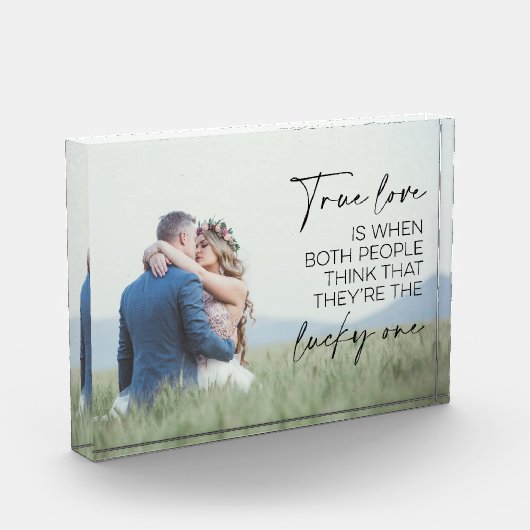 夫婦の贈り物の真の愛は、両方の人々考えである フォトブロック (左)