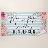 夫婦の贈り物結婚、アニバーサリーギフト ビーチタオル (正面)