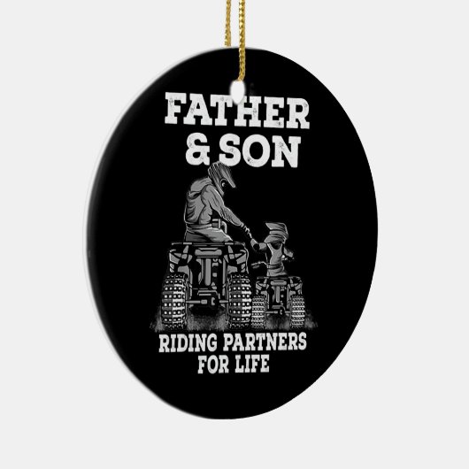 夫婦の間に生きる夫婦父の セラミックオーナメント (右)