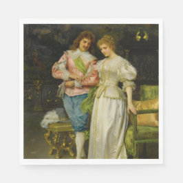 夫婦の間に結婚入る スタンダードランチョンナプキン