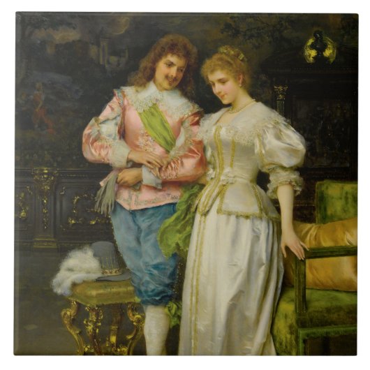 夫婦の間に結婚入る タイル (正面)