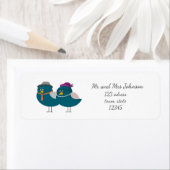 夫婦の鳥がadressラベルを返す ラベル (インサイチュ)