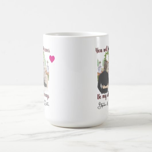 夫婦は永遠に結婚の記念日 コーヒーマグカップ (中央)