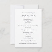 夫婦は結婚のお知らせをシンプルした 案内状 (裏面)