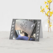 **夫婦または夫のカードに対する**記念日 カード (黄色い花)