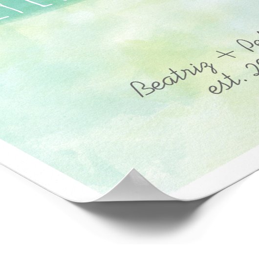 夫婦エメラルドの後の我々の幸パーソナライズされた福の時 ポスター (角)