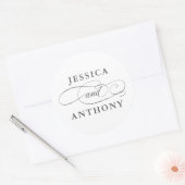 夫婦エレガントの名前との不倫 ラウンドシール (封筒)