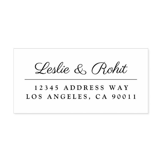 夫婦エレガントの氏名及び住結婚所 セルフインキングスタンプ (デザイン)