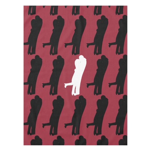 夫婦キスをする テーブルクロス (正面)