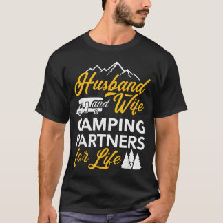 夫婦キャンプパートナー一生 Tシャツ