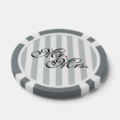 夫婦クリック色付けカスタマイズストライプ人 ポーカーチップ (シングル)